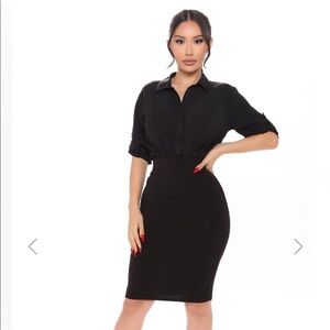 A black pencil skirt